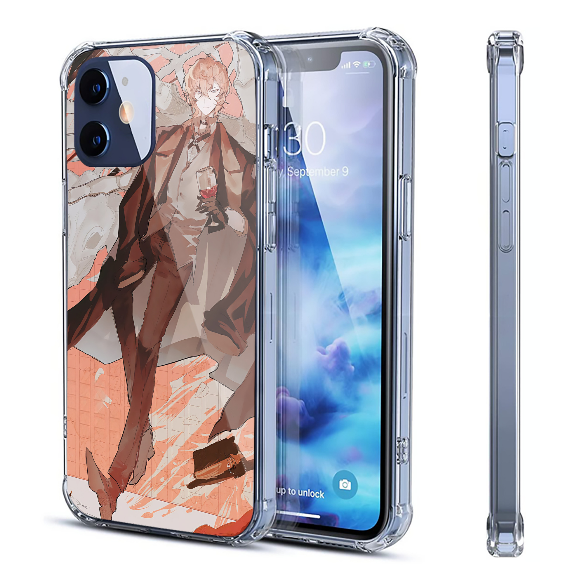 （画像用） 文豪ストレイドッグス Bungo Stray Dogs 【iPhone 12シリーズ対応】透明スマホケース（クリアソフトケース）